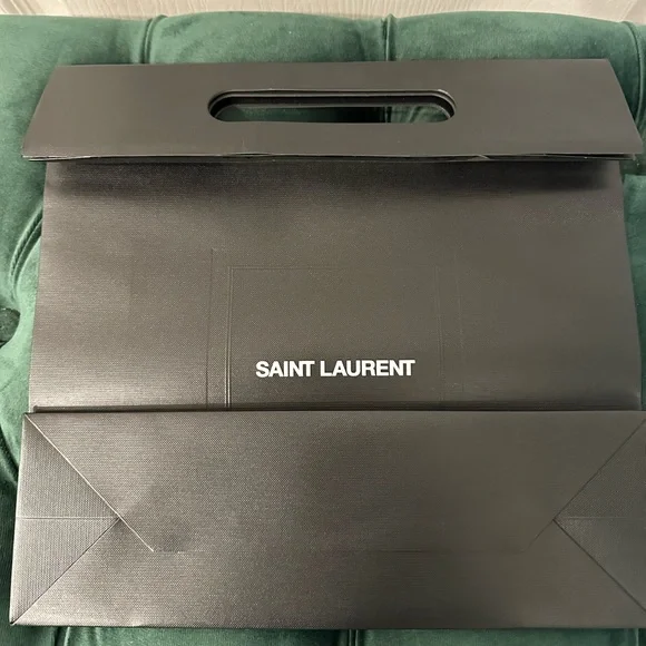 Saint Laurent Paper Shopping Bag Black - Picture 4 of 6